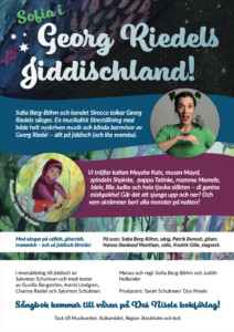 Flyer barnföreställningen Sofia i Georg Riedels Jiddischland